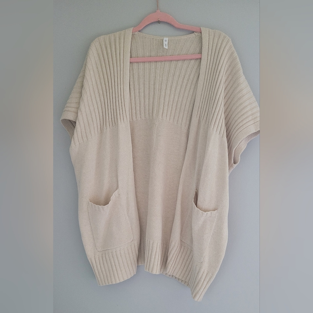 Wishlist Cream Open-Front Cardigan S/M